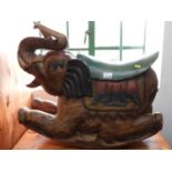 Heavy Good Quality Painted Elephant Seat