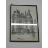 Signed Framed Pencil Drawing