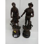 Pair of Spelter Ornaments