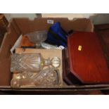 Box of Misc - Jewellery Box and Decanters etc