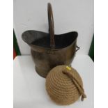 Brass Helmet Coal Scuttle