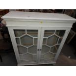 Painted Glazed Display Cabinet - NB: No Shelves