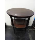 Oval Mahogany Occasional Table with Shelf under