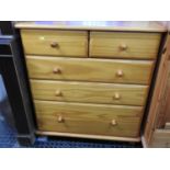 Pine Two over Three Chest of Drawers