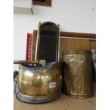2x Brass Coal Buckets and Spark Guard
