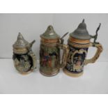 3x German Tankards