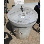 Lidded Galvanised Bin