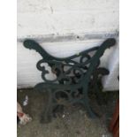 Pair of Metal Bench Ends