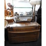 Retro Mirrored Dressing Table with Three Drawers