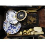 Box of Collectables - Vintage Handbag, Dressing Table Items etc