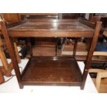 Oak Occasional Table with Shelf under