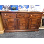 Hard Wood Sideboard with Three Drawers and Cupboards under