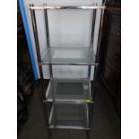 Glass Four Tiered Shelving