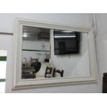 Large Painted Wood Framed Bevel Edge Mirror