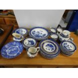 Large Quantity of Blue and White China