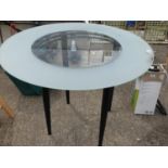Circular Glass Top Modern Dining Table