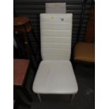 Pair of Modern Leatherette Dining Chairs