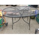 Painted Metal Garden Table