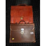 2x Leather Document Cases