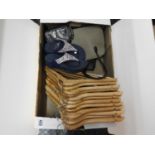 Quantity of Wooden Coat Hangers, Shoes and Bags etc