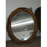 Oval Gilt Framed Mirror