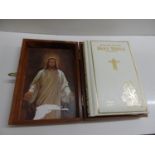 Wood Cased Memorial Edition Holy Bible