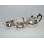 Sheffield Silver Teapot, Milk Jug and Sugar Bowl - Total Weight 1170 grams