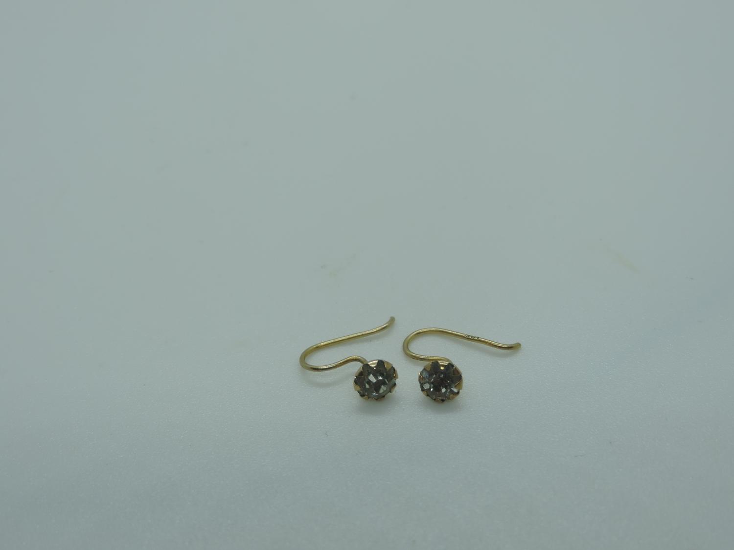 Pair 9ct Gold Drop Earrings