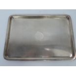Birmingham Silver Tray - Rectangular Form with Engine Turned Design - 417 grams