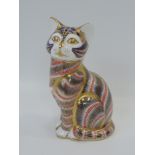 Royal Crown Derby Imari Cat Ornament