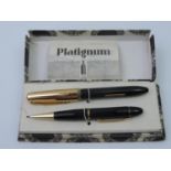 Boxed Vintage Platignum Fountain Pen and Pencil Set