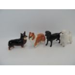 4x Beswick Dog Ornaments