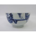 Oriental Blue and White Tin Glazed Rice Bowl