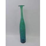 Mdna Glass Vase in Elongated Form in Greens and Blues