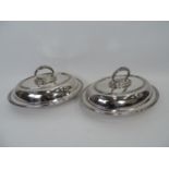 Pair of Walker and Hall Silver Plated Terrines