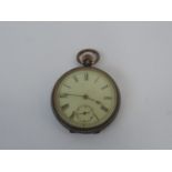 Omega Gunmetal Pocket Watch - In Working Order