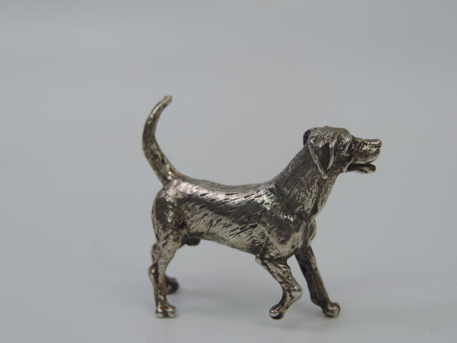 Sterling Silver Miniature - Dog - 23 grams - Image 2 of 3