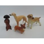 4x Beswick Dog Ornaments