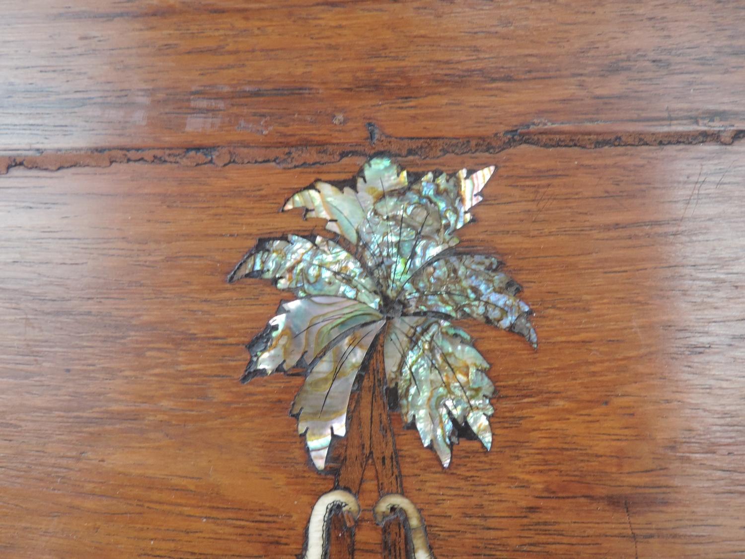 Treen Tray Inlaid with Ivory and Abalone - Image 4 of 5