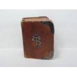 Birmingham Silver Mounted Miniature Leather Bound Box of Common Prayer and Hymns