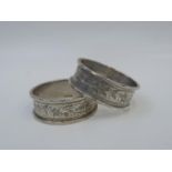 Pair of Sheffield Silver Napkin Rings - Walker and Hall 1911