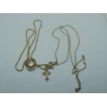 2x 9ct Gold Chains - One Unmarked - 2.3 grams