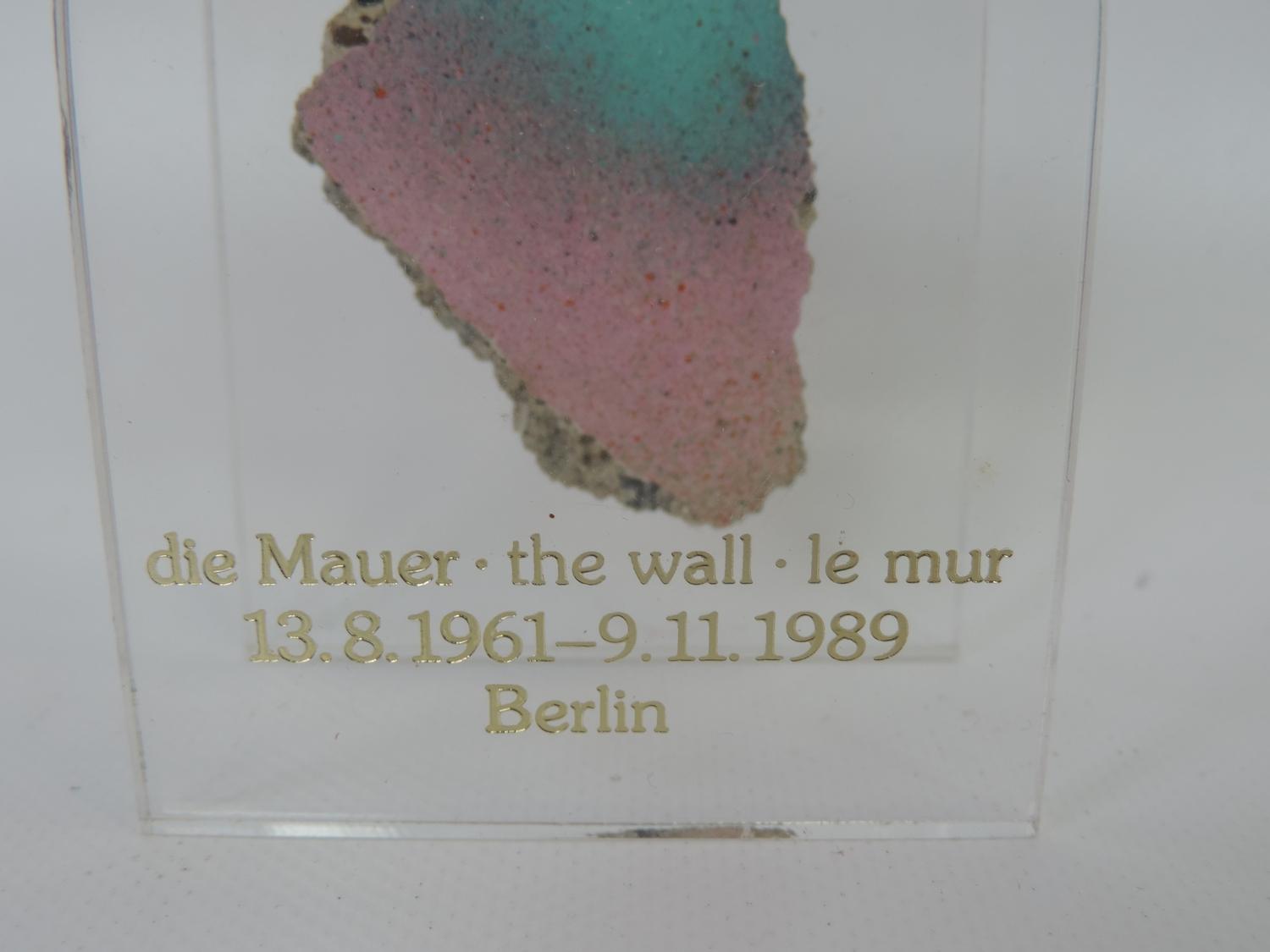 Mounted Souvenir of Berlin Wall - Image 3 of 3