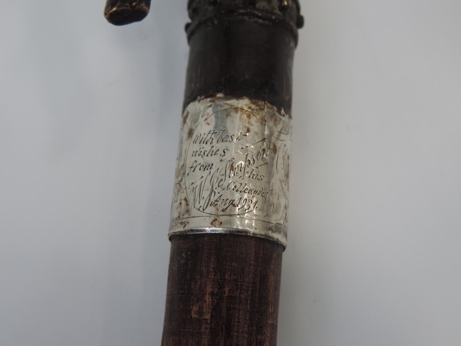 Walking Cane with Bronzed Dog's Head Handle - Image 4 of 5