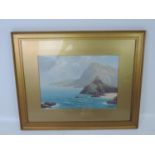 Signed Framed Watercolour - Ilfracombe Looking Towards Hillsborough H.W. Hicks - Visible Picture 14"