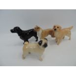 4x Beswick Dog Ornaments