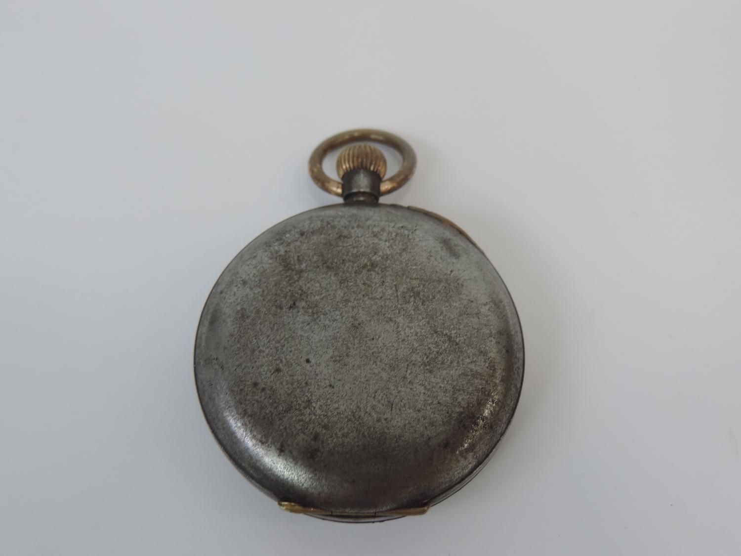 Omega Gunmetal Pocket Watch - In Working Order - Image 2 of 4