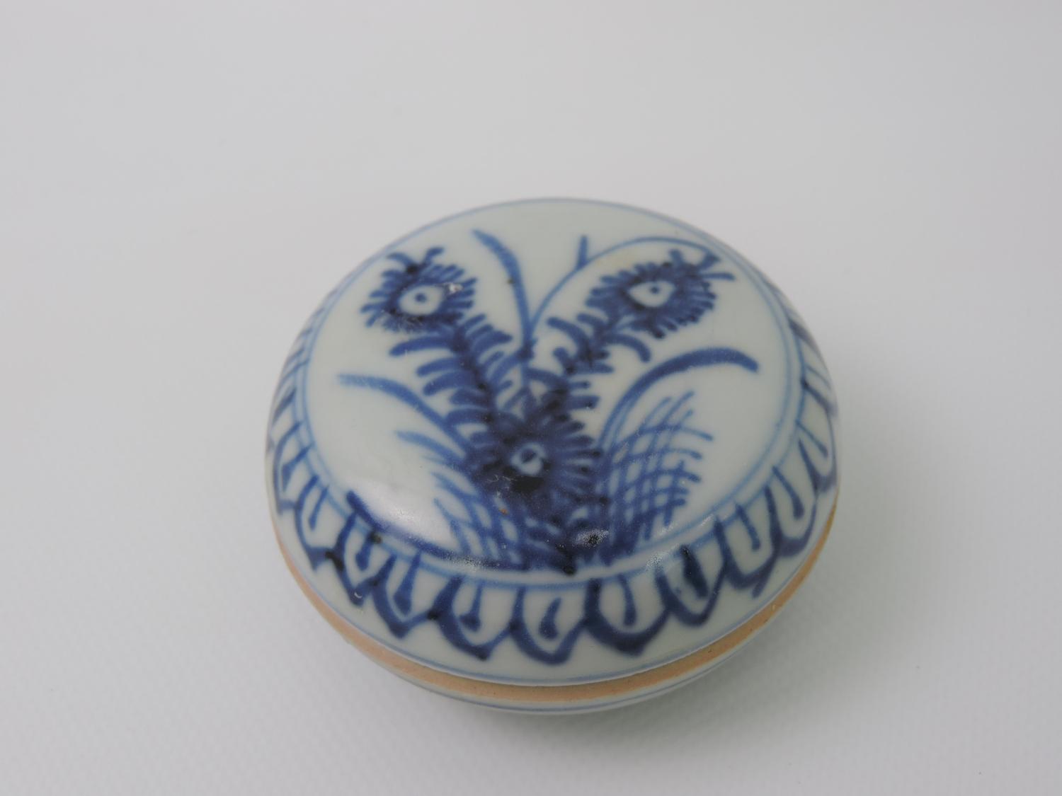 Blue and White Cau Mau Sealing Wax Pot 1725 - Sotheby's Authentication Number 32627