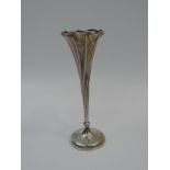 Birmingham Silver Fluted Cake Vase - 28 grams - 5" High