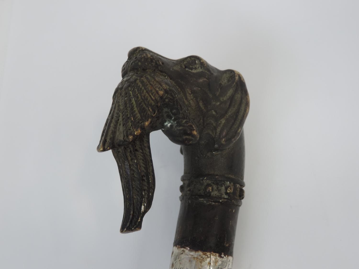 Walking Cane with Bronzed Dog's Head Handle - Image 3 of 5